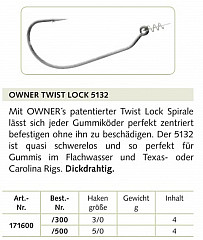 Owner Haken Twist Lock #5132 #5/0