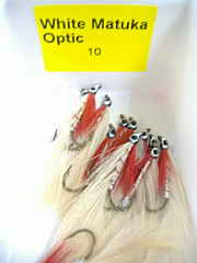 Dragon Fliege, White Matuka Optic 10