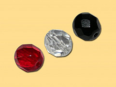 Facettierte Glasperlen, 08mm, RUBY