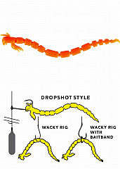 Westin BloodTeez Worm #55mm #Fluo_Orange