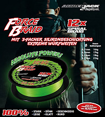 AmberJack Force Braid ø17er - Leuchtgrün