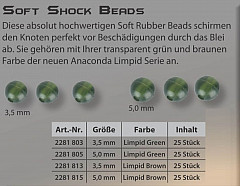 Anaconda Soft Shock Beads 3,5mm grün