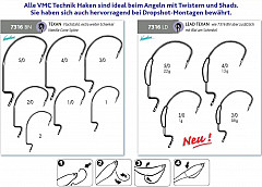 VMC DropShot-Haken 7316 Texas Plombe 4/0