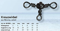 ZEBCO Kreuzwirbel Kreuz-T-Wirbel 6 19kg